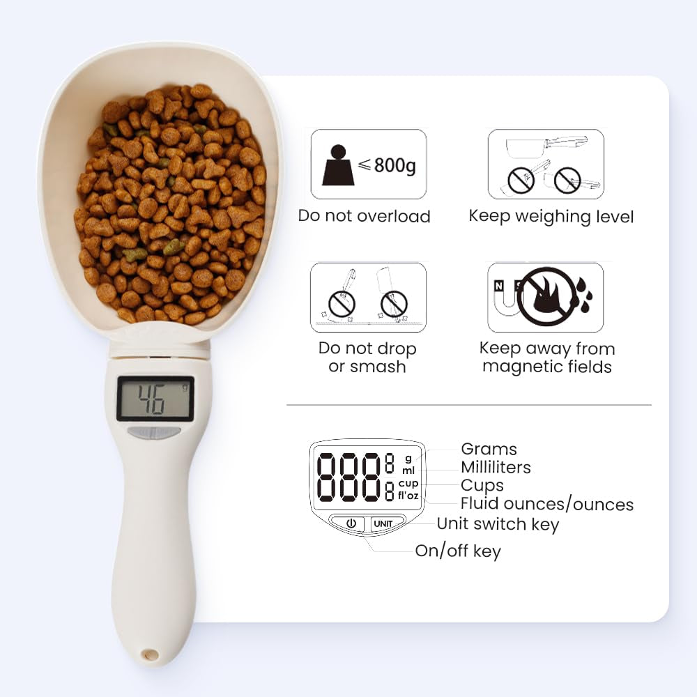 Digital Measuring Spoon Scale, Accurate Electronic Measuring Spoon with Conversion, Household Digital Measure Cup Scale with LED Display, Kitchen Food Scale Scoop for Weighing Baking Cooking (1)