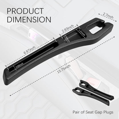 2PCS Car Seat Gap Filler Organizer,2 in 1 Car Gap Filler with Fill and Storage Function for Storing Phones Keys Cards,Universal Multifunctional No Drop Seat Guard for Cars