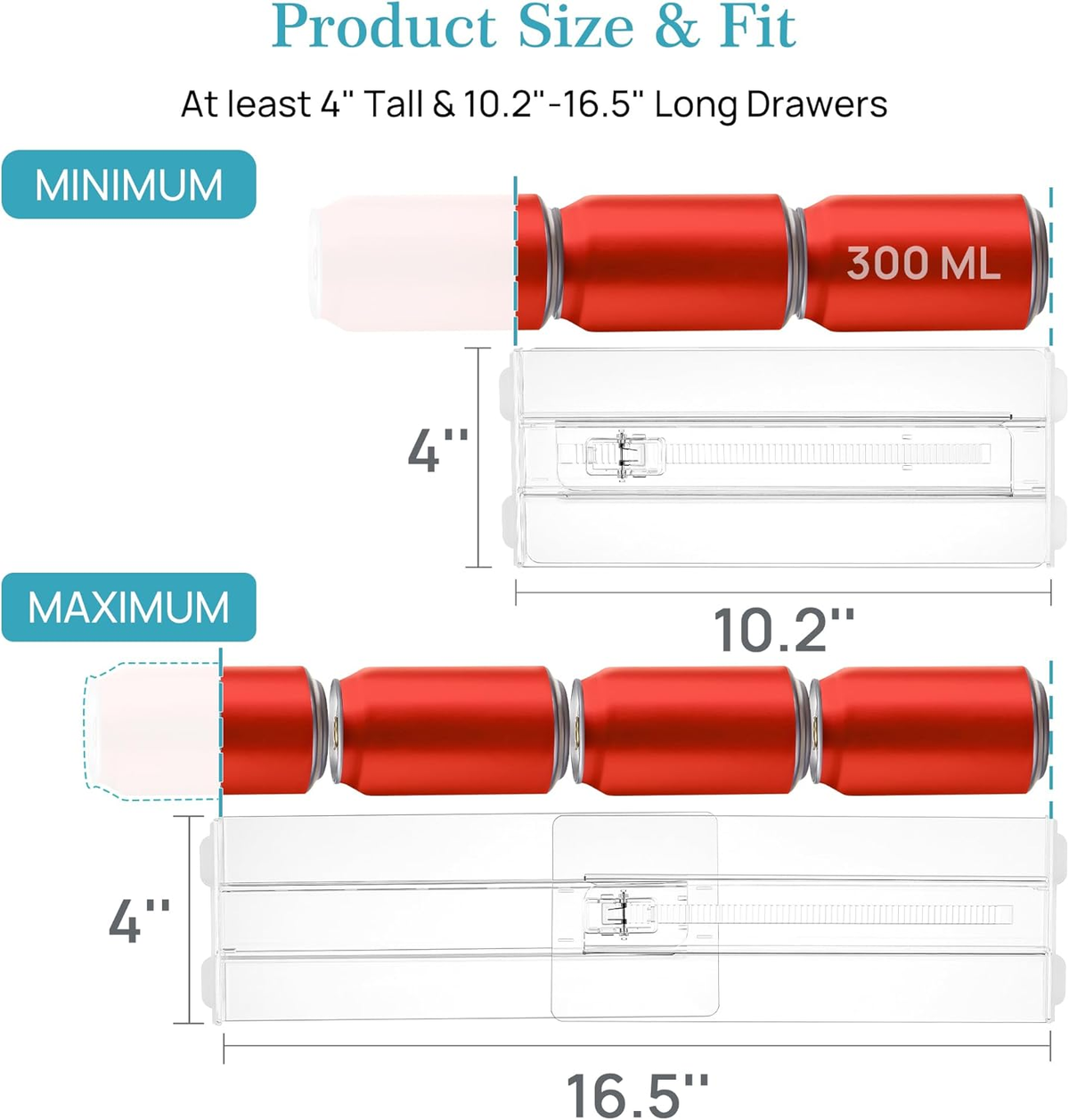 12 Pack Drawer Dividers for Clothes, 4