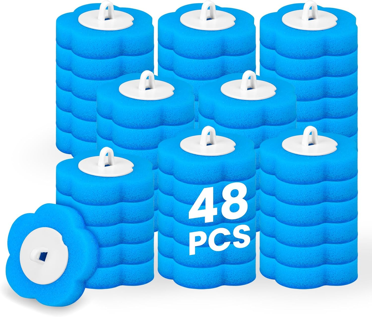 Disposable Toilet Brush, Toilte Wand Kit, Toilet Brush and Holder with 12 Refills, Toilet Bowl Brush, Toilet Bowl Cleaning Wands, Toilet Cleaning System for Bathroom Maintenance