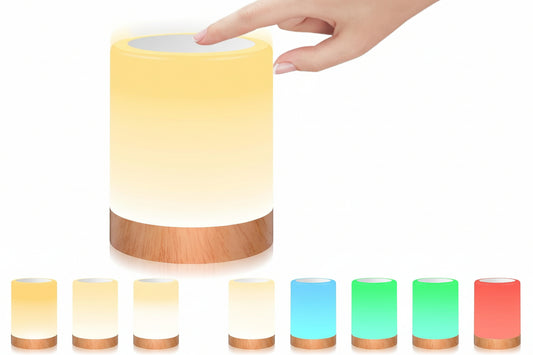 Night Light, Touch Lamp for Bedrooms Living Room Portable Table Bedside Lamps with Rechargeable Internal Battery Dimmable 2800K-3100K Warm White Light & Color Changing RGB (Regular Size)…