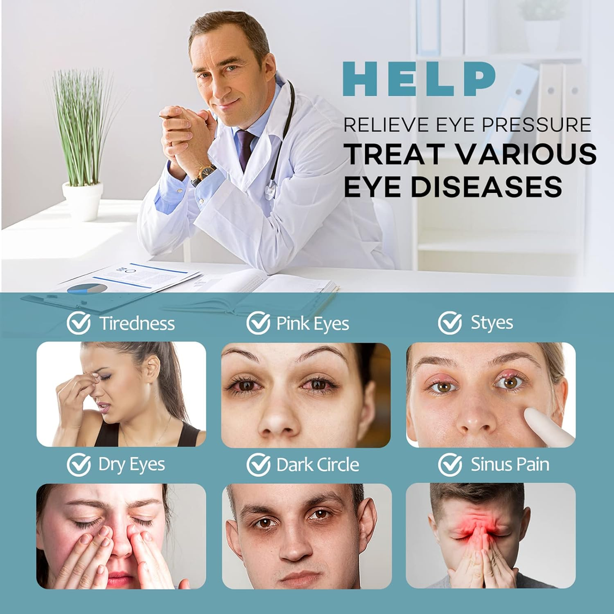 Heated Eye Mask, Warm Eye Compress Mask, USB Electric Eye Heating Pad with Temperature & Timer Control, Dry Eye Mask for Dry Eyes Blepharitis Sinus Migraine Stye MGD Puffiness Gray