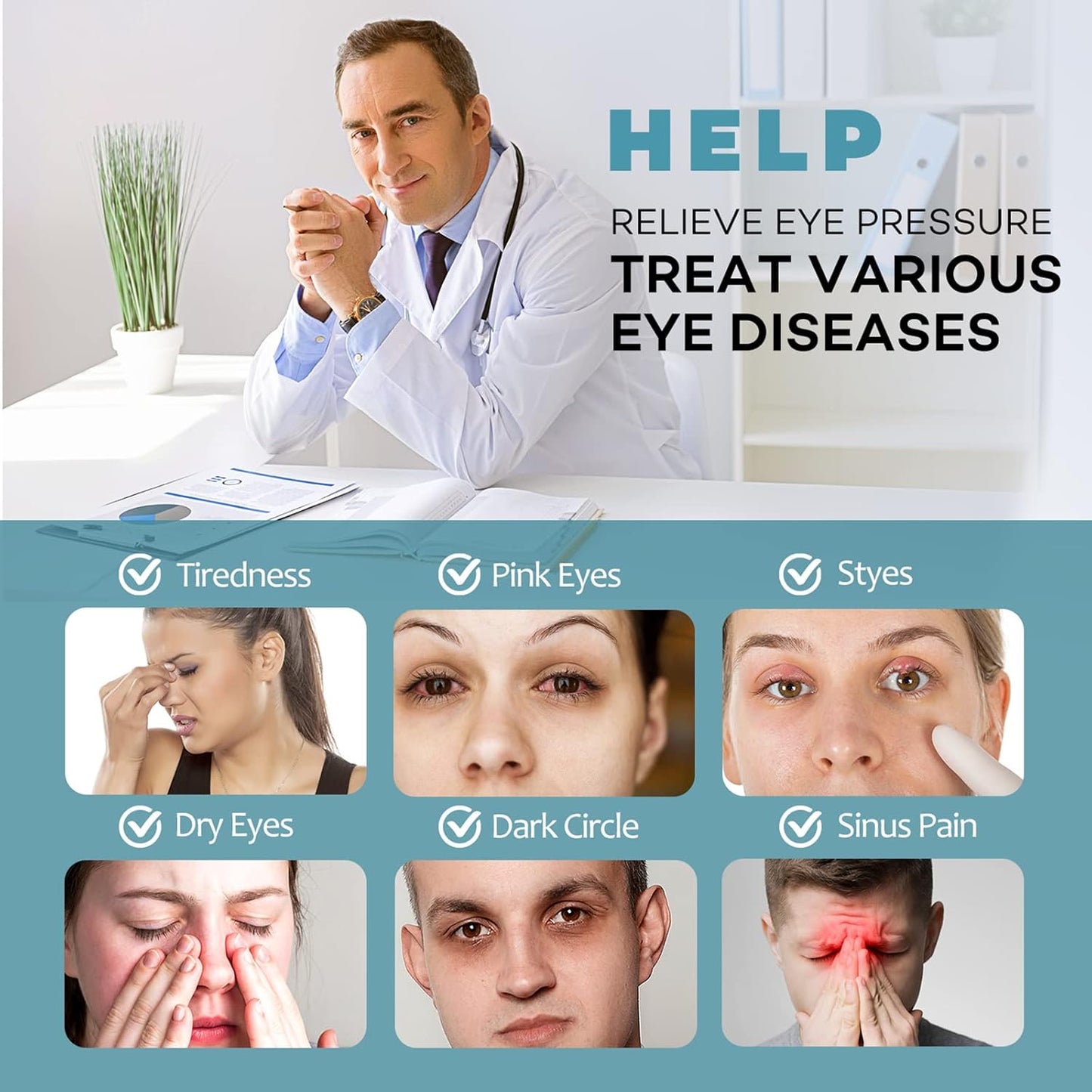 Heated Eye Mask, Warm Eye Compress Mask, USB Electric Eye Heating Pad with Temperature & Timer Control, Dry Eye Mask for Dry Eyes Blepharitis Sinus Migraine Stye MGD Puffiness Gray