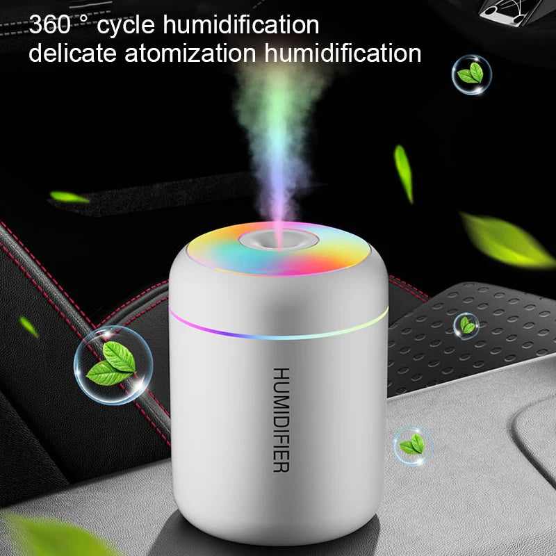 Portable USB Air Humidifier with Essential Oil & LED Light