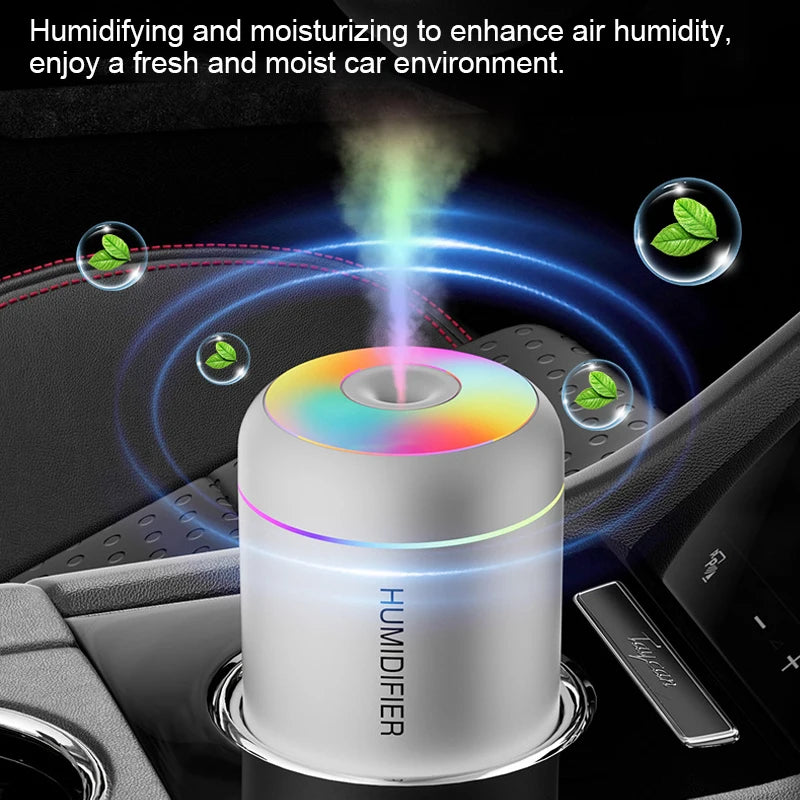 Portable USB Air Humidifier with Essential Oil & LED Light