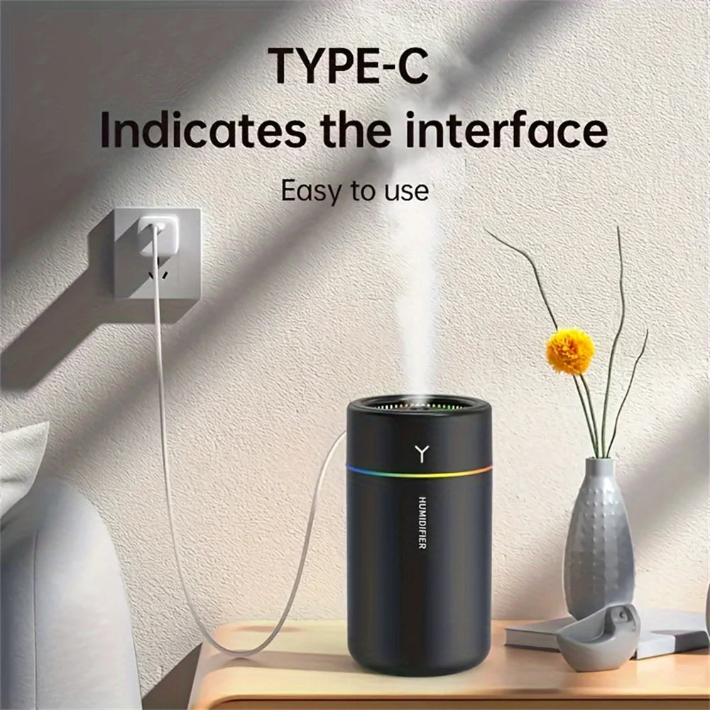 Portable LED Aromatherapy Humidifier for Car & Home