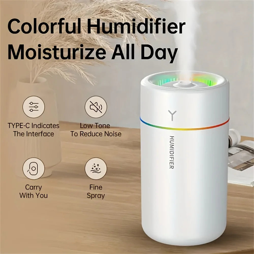 Portable LED Aromatherapy Humidifier for Car & Home