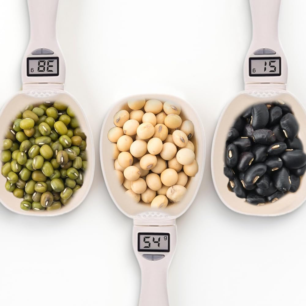 Digital Measuring Spoon Scale, Accurate Electronic Measuring Spoon with Conversion, Household Digital Measure Cup Scale with LED Display, Kitchen Food Scale Scoop for Weighing Baking Cooking (1)