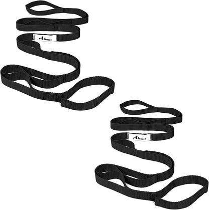 Stretching Strap Yoga Straps for Physical Therapy, 10 Loops Non-Elastic Stretch Band for Pilates, Flexibility, Exercise and Gymnastics