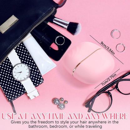 Mini Hair Straightener, Cordless&Rechargeable Portable Hair Straightener Brush with 3 Temperature Setting, Fast Heating Hot Comb&Anti-Scald Shell Plates,Mini Straightener Brush for Home Travel Gift