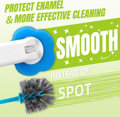 Disposable Toilet Brush, Toilte Wand Kit, Toilet Brush and Holder with 12 Refills, Toilet Bowl Brush, Toilet Bowl Cleaning Wands, Toilet Cleaning System for Bathroom Maintenance